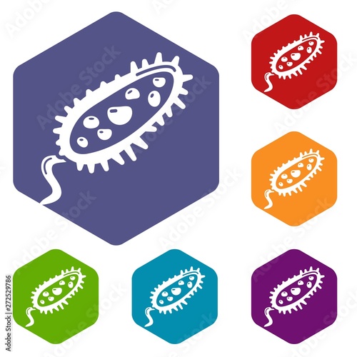 Microbe icon. Simple illustration of microbe vector icon for web