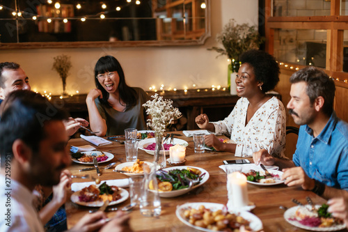 Dinner with friends.