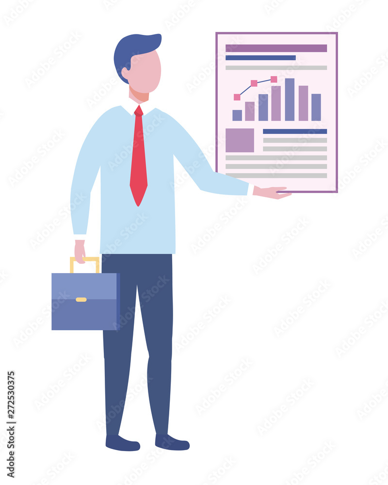 Businessman avatar cartoon design vector illustration