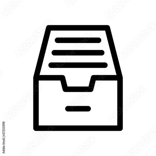 Folder archive cabinet icon flat vector illustration design