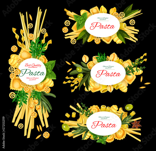 Italian pasta, premium restaurant menu