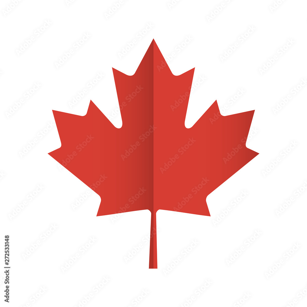 Red maple leaf Canadian symbol. Vector icon Red maple leaf Canadian symbol. Vector icon