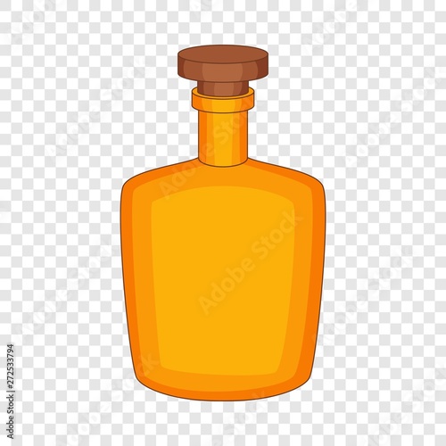 Brown bottle icon. Cartoon illustration of brown bottle vector icon for web design