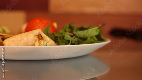 Chicken Shawarma at the restaurant  