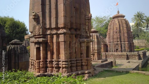Bhubaneswar ancient stone carved temple complex, 4k 60p photo