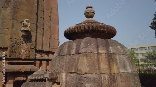 Bhubaneswar ancient stone carved temple complex, 4k 60p photo