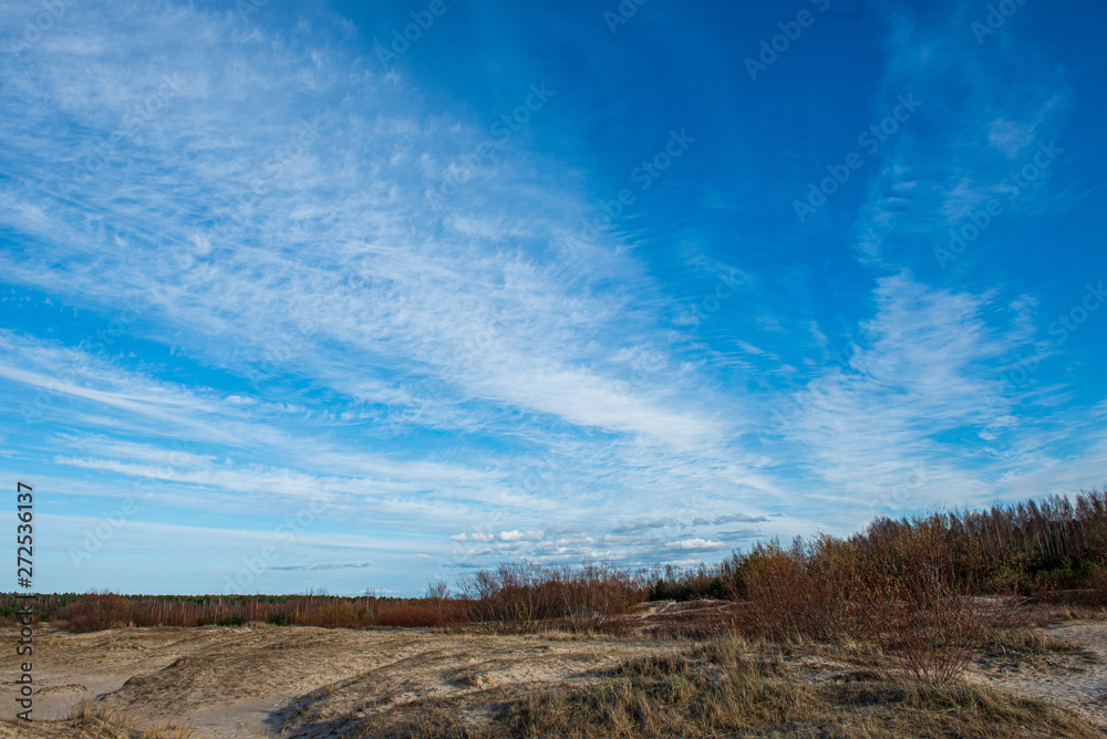 blue sky with white clouds over countryside landscape blue sky with white clouds over countryside landscape
