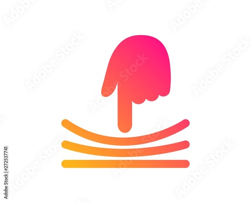 Elastic icon. Resilience material sign. Classic flat style. Gradient elastic icon. Vector