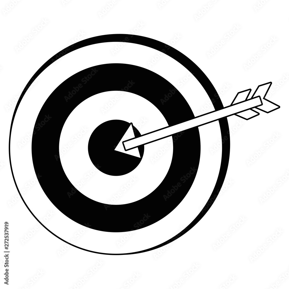 Isolated target with arrow design vector illustration Isolated target with arrow design vector illustration