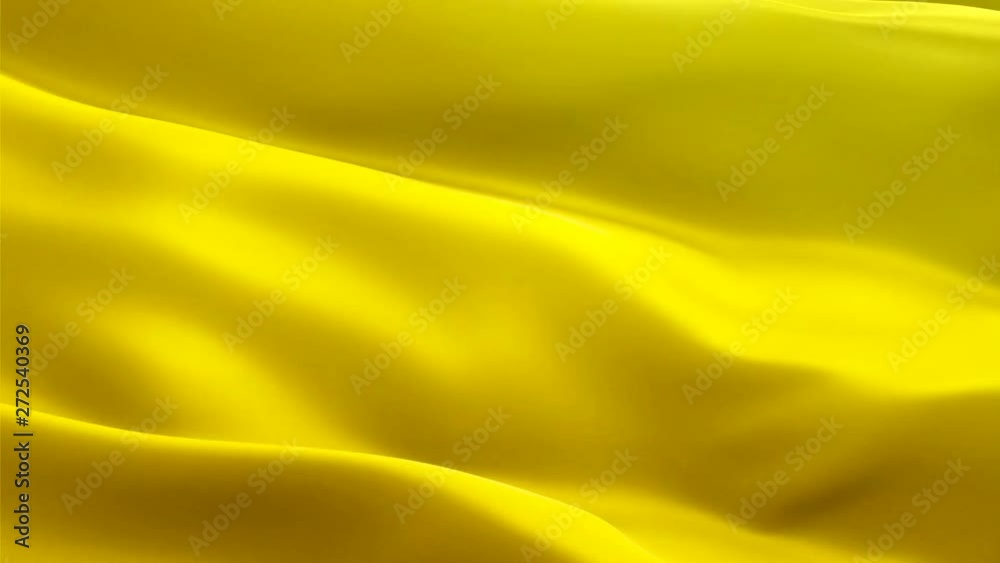 Gold flag video waving in wind. Realistic golden Flag background. Gold