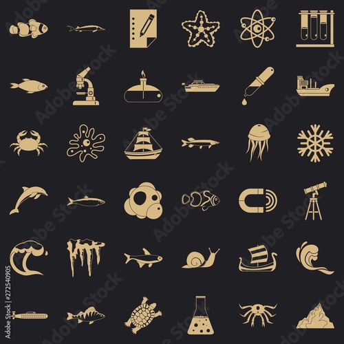 Source icons set. Simple set of 36 source vector icons for web for any design