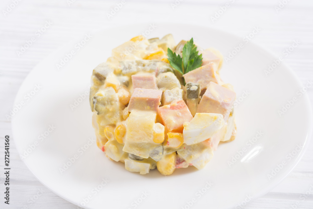 Traditional Mayonnaise Russian salad olivier Traditional Mayonnaise Russian salad olivier
