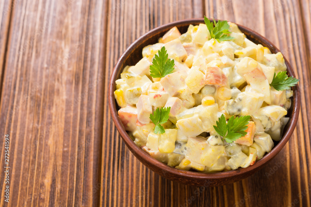 Traditional Mayonnaise Russian salad olivier Traditional Mayonnaise Russian salad olivier