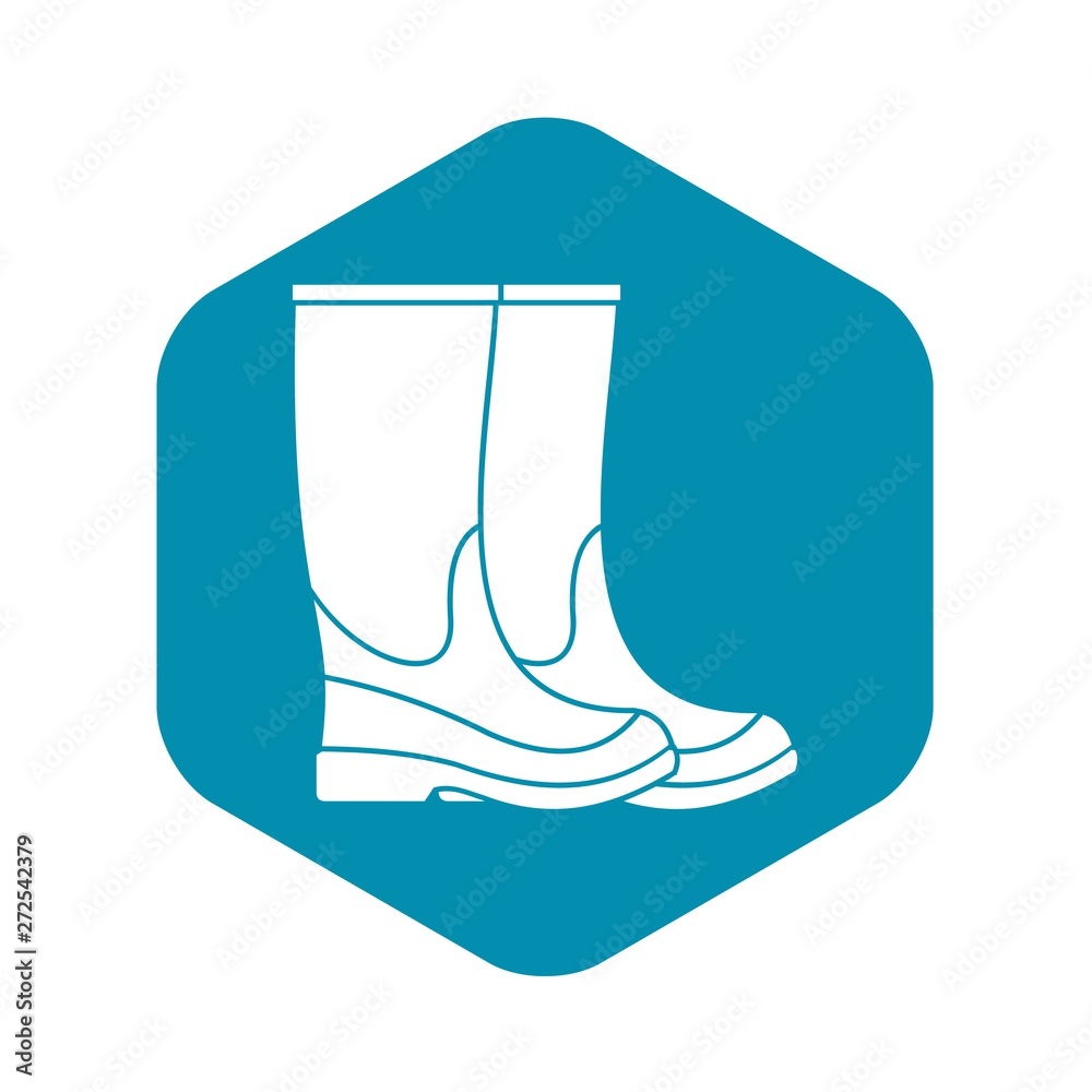 Boots icon in simple style isolated on white background. Shoes symbol vector illustration Boots icon in simple style isolated on white background. Shoes symbol vector illustration