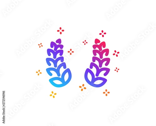 Laurel wreath icon. Reward symbol. Winner award sign. Dynamic shapes. Gradient design laurel wreath icon. Classic style. Vector