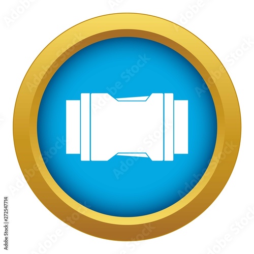 Side release buckle icon blue vector isolated on white background for any design
