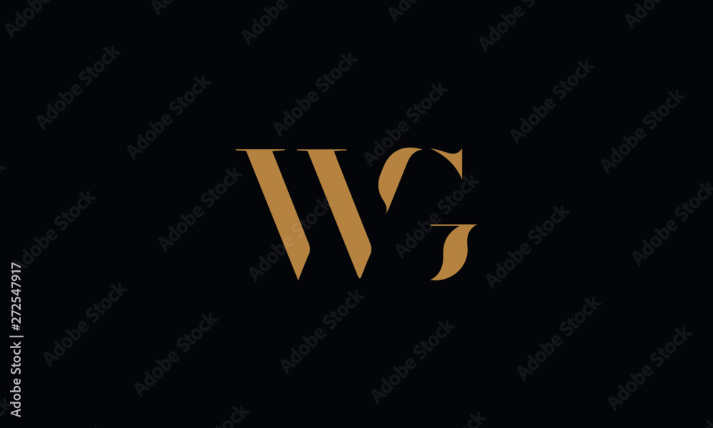 WG logo design template vector illustration