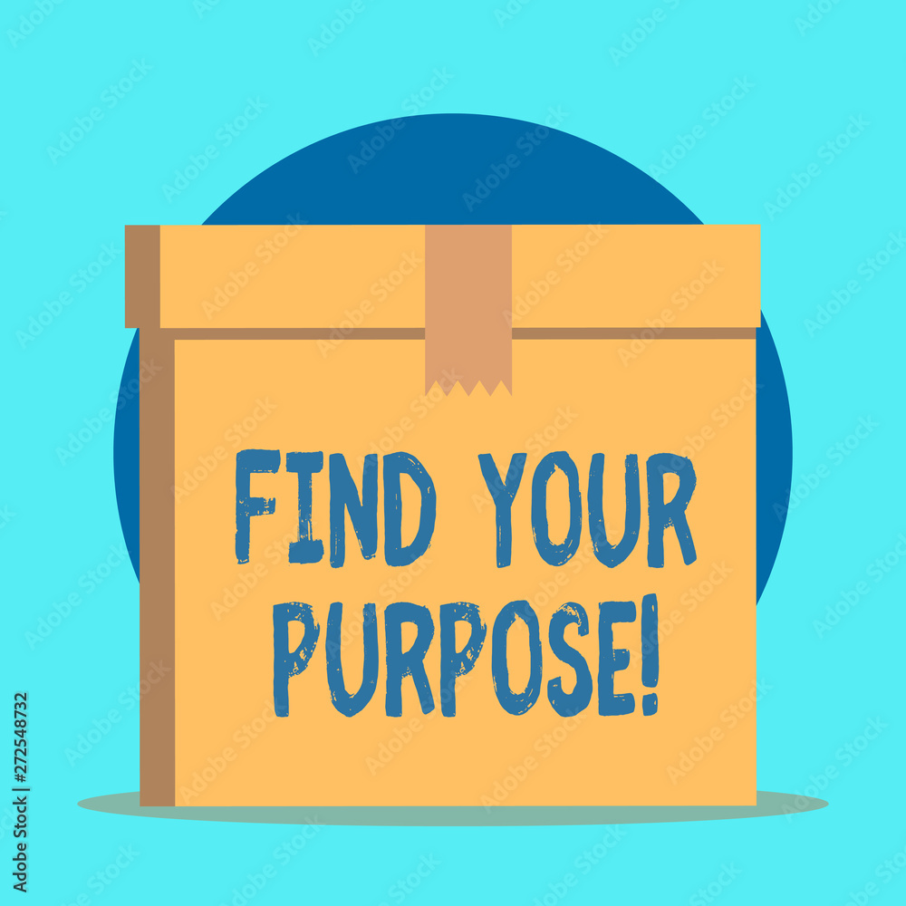 Writing note showing Find Your Purpose. Business concept for reason for something is done or for which still exists Rectangular equal size hard carton cardboard with irregular zigzag tape Writing note showing Find Your Purpose. Business concept for reason for something is done or for which still exists Rectangular equal size hard carton cardboard with irregular zigzag tape