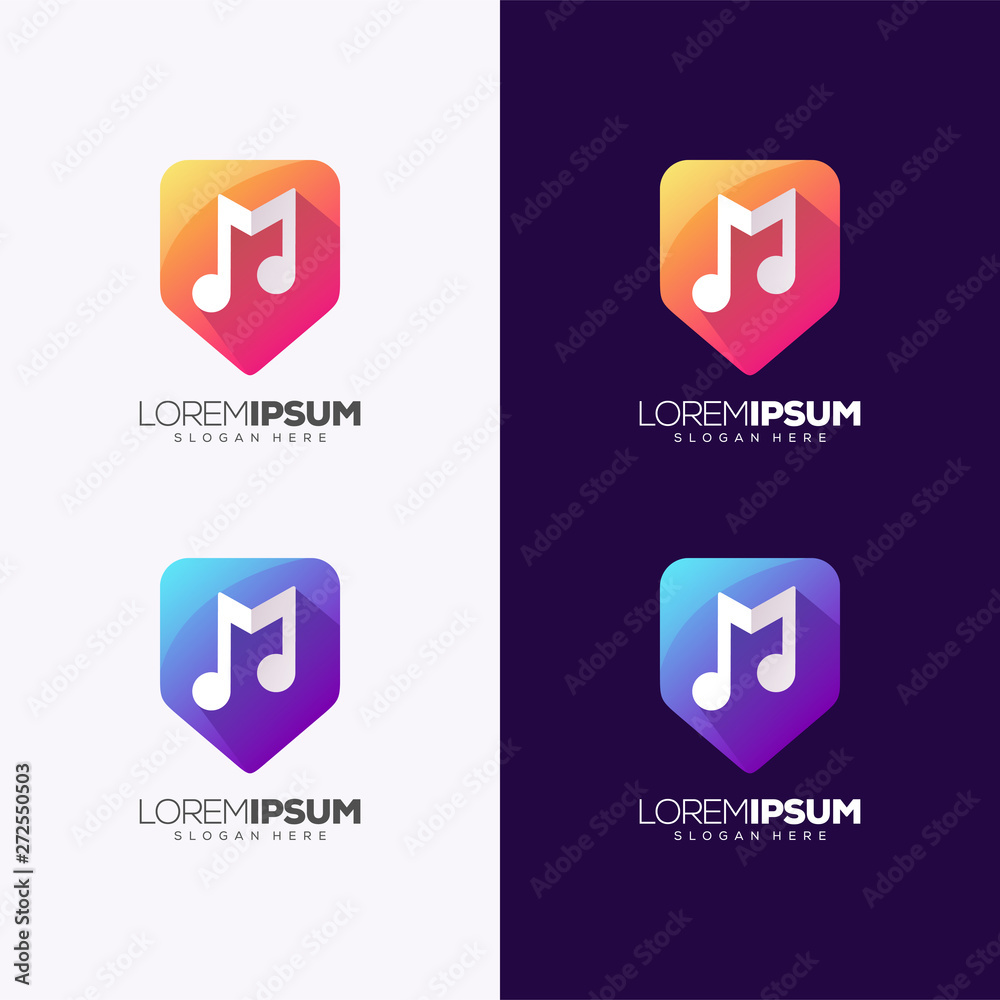 music logo design vector illustration Stock Vector | Adobe Stock