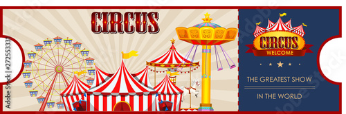 A circus ticket template