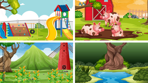 Set of different background