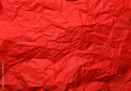 Crumpled red paper texture