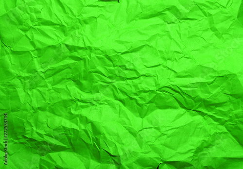 Crumpled green paper texture