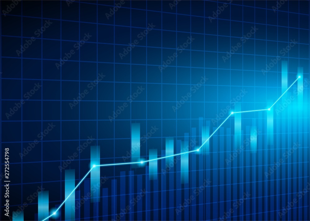 Stock market. Candle stick graph chart of stock market investment trading. Stock market data. Bullish point, Trend of graph . blue background. Vector. Stock market. Candle stick graph chart of stock market investment trading. Stock market data. Bullish point, Trend of graph . blue background. Vector.