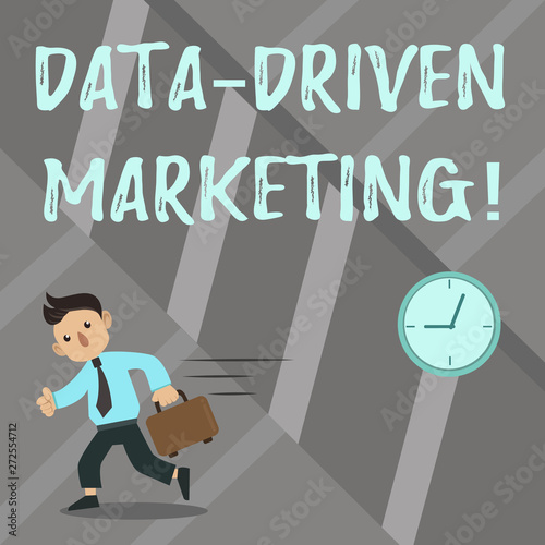 Word writing text Data Driven Marketing. Business concept for Strategy built on Insights Analysis from interactions photo