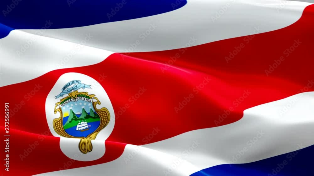 Costa Rica flag Motion Loop video waving in wind. Realistic Costa Rica Flag background. Costa Rica Flag Looping Closeup 1080p Full HD 1920X1080 footage. Costa Rican country flags footage video film Costa Rica flag Motion Loop video waving in wind. Realistic Costa Rica Flag background. Costa Rica Flag Looping Closeup 1080p Full HD 1920X1080 footage. Costa Rican country flags footage video film