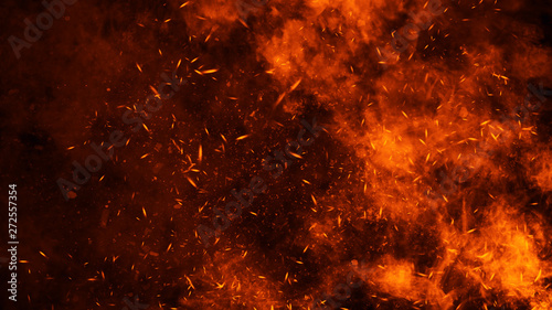 Obraz na płótnie Perftect fire particles embers on background