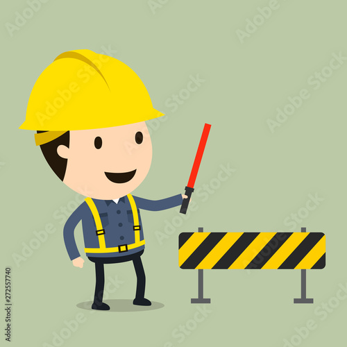 Safety personnel placement, Vector illustration, Safety and accident, Industrial safety cartoon
