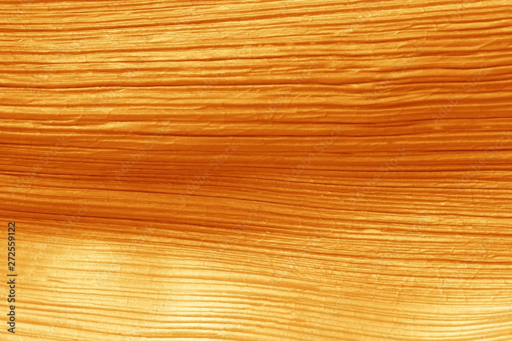 Naklejka premium Surface of leaf gold color for textured background.