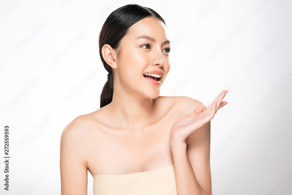 Beautiful Young Asian Woman with Clean Fresh Skin, Beautiful Young Asian Woman with Clean Fresh Skin,