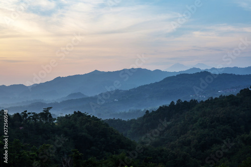 Layers of Mount Halimun in Bogor West Java Indonesia