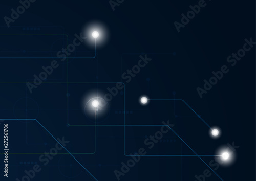 Abstract geometric connect lines and dots.Simple technology graphic background.Illustration Vector design Network and Connection concept.