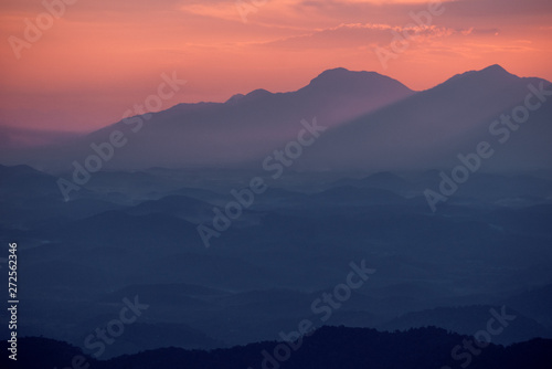 Beautiful sunset in the mountains of Petropolis, near Rio de janeiro, Brazil © fredchimelli