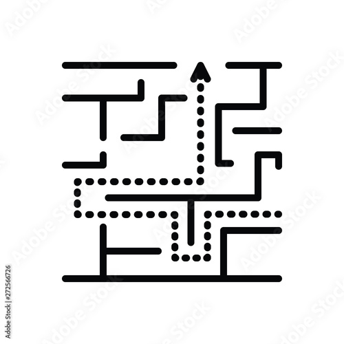 Black line icon for maze complication