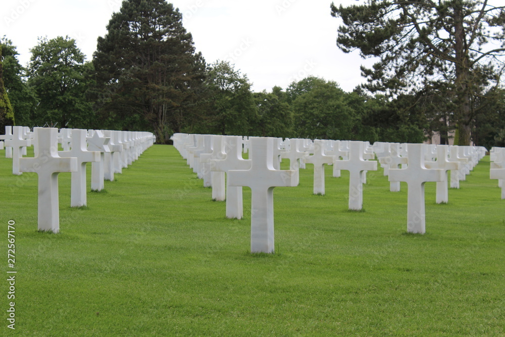 The American war cemetery in Normandy