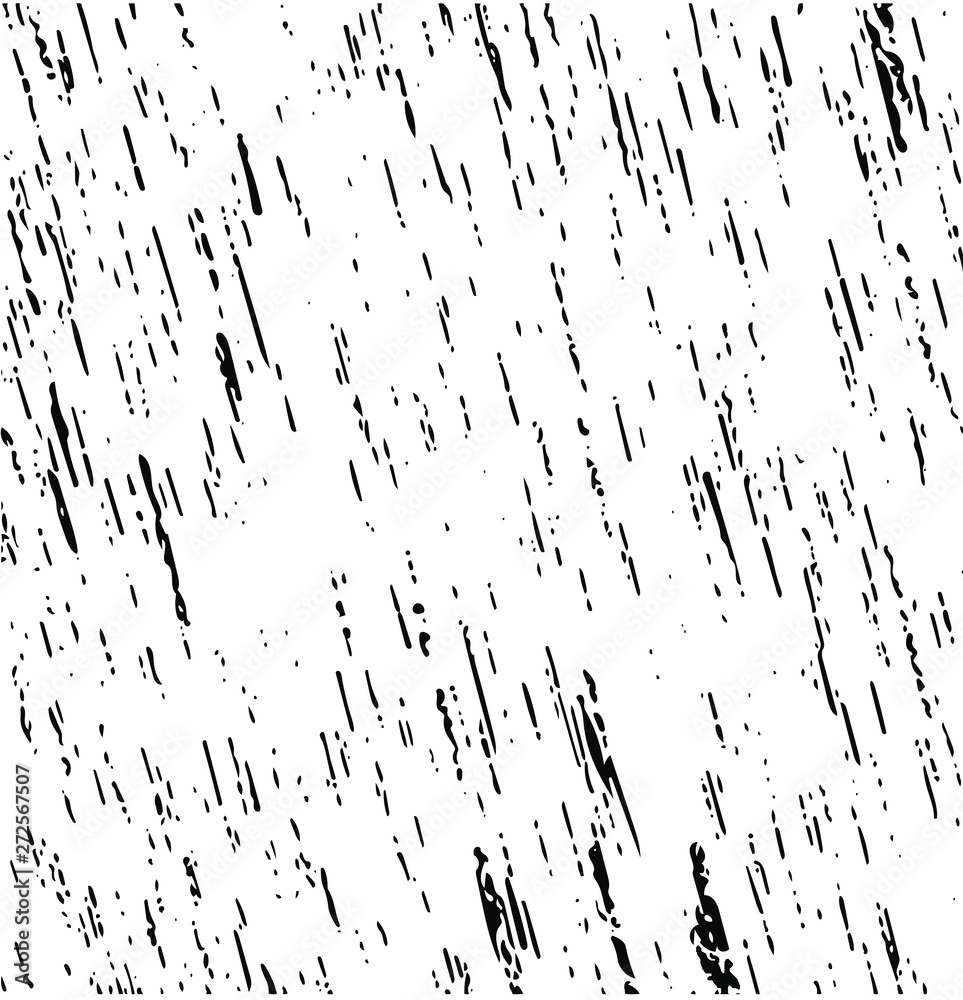 Black and White Cartoon Rain Pattern Square