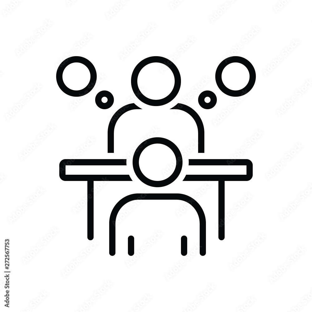 Black line icon for consultation Black line icon for consultation