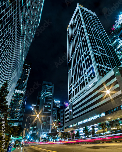 Photography Skyscrapers seen from below in Singapore