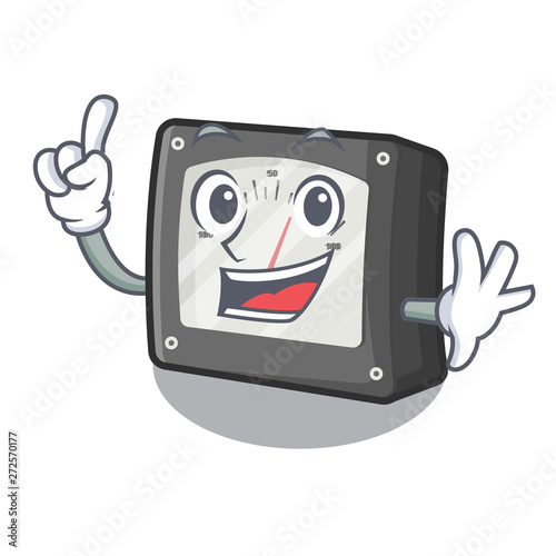 Finger amperage meter above the cartoon table
