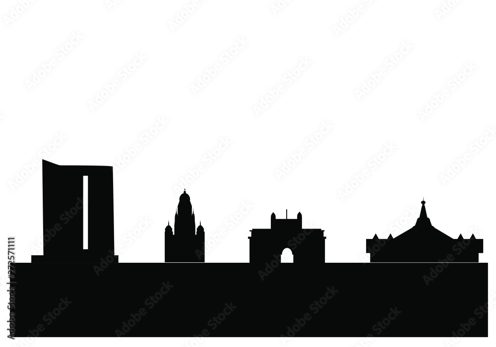 city skyline of mumbai in india