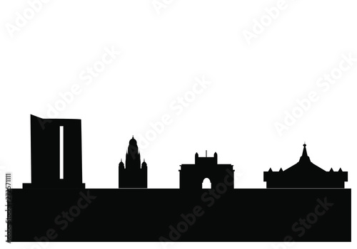 city skyline of mumbai in india