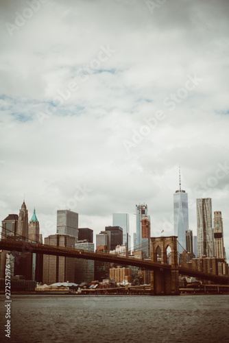 Brooklyn Bridge and New York City Skyline