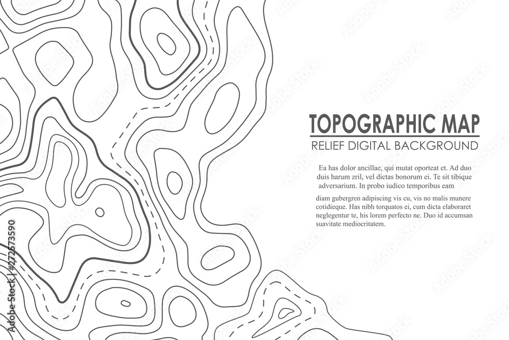 Topographic map contour background. Line map with elevation. Geographic World Topography map grid abstract illustration. Topographic map contour background. Line map with elevation. Geographic World Topography map grid abstract illustration.