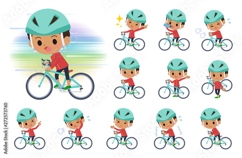perm hair boy_road bike
