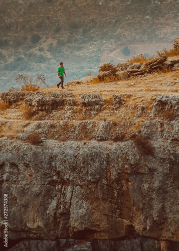 Natural bridge in Faraya Mount in Lebanon. Beautiful landscape. photo