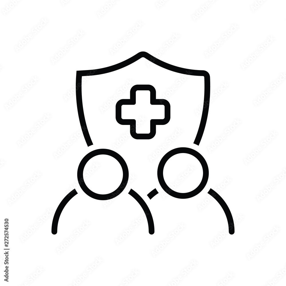 Black line icon for insurance Black line icon for insurance